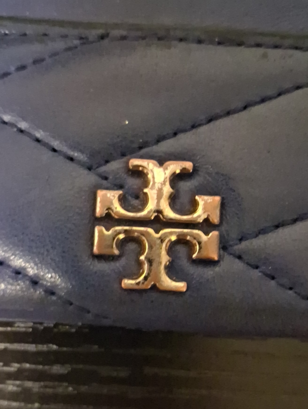 Tory Burch Blue Leather Mini Card Holder - Picture 8 of 11